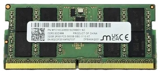 Модуль пам'яті SO-DIMM DDR5 32GB 5600 Micron C46